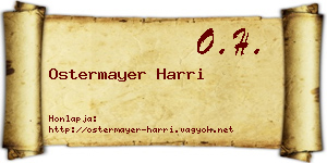 Ostermayer Harri névjegykártya